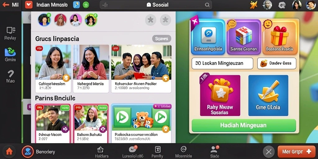 Tampilan antarmuka permainan yang user-friendly dan menarik.