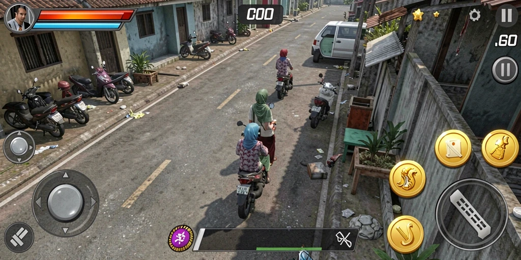 Pengaturan level dengan berbagai rintangan dan tantangan menakjubkan.