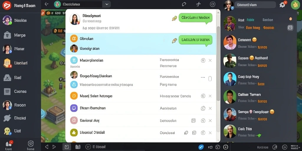 Screenshot memperlihatkan interaksi antar pemain yang seru.